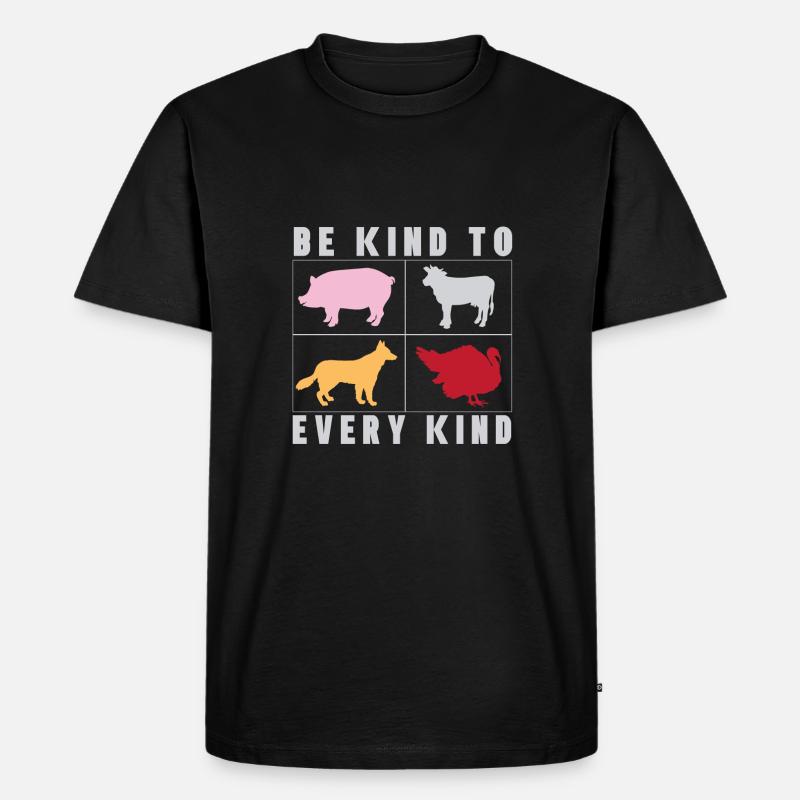 Vegan Fleischlos Tierlieb & Veganer - Männer Premium Bio T-Shirt - Schwarz