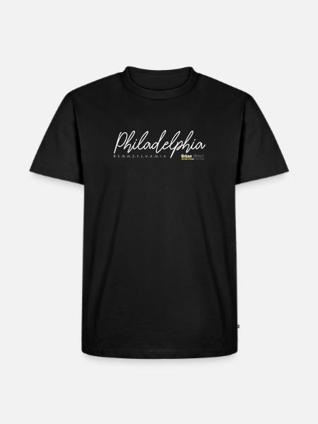 Elegant Philadelphia Skyline Silhouette - Men's Premium Organic T-Shirt - black