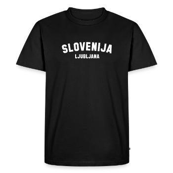 Ljubljana, Slovénie, Slovénie - T-shirt Premium bio Homme - noir - Devant - Nico (187cm)