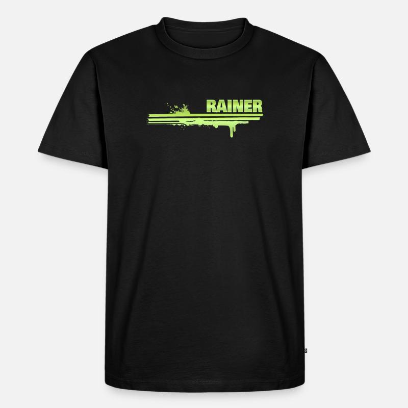 Rainer - Männer Premium Bio T-Shirt - Schwarz