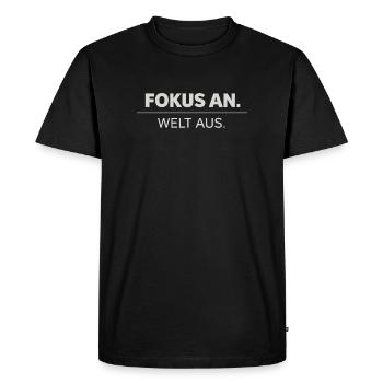 Succès, Concentration, Confiance - T-shirt Premium bio Homme - noir - Devant - Nico (187cm)