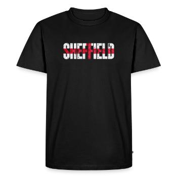 Sheffield, England - Men's Premium Organic T-Shirt - black - Front - Nico (187cm)