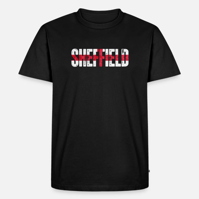 Sheffield, Inghilterra - Maglietta ecologica premium da uomo - nero