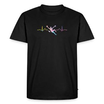 Battement de cœur de Boulderer Bloc Bloc - T-shirt Premium bio Homme - noir - Devant - Nico (187cm)