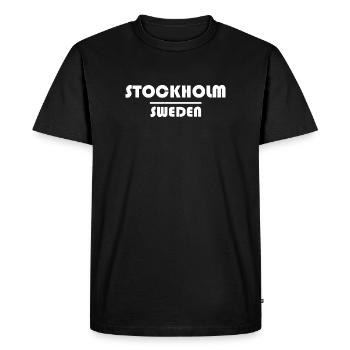 Stockholm, Suède - T-shirt Premium bio Homme - noir - Devant - Nico (187cm)