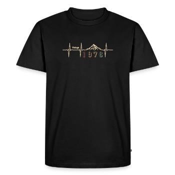 Street Rétro 50 Ans Cinquantaine Cadeau 1976 - T-shirt Premium bio Homme - noir - Devant - Nico (187cm)
