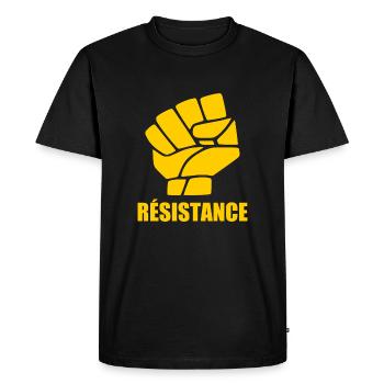 Résistance - Men's Premium Organic T-Shirt - black - Front - Nico (187cm)