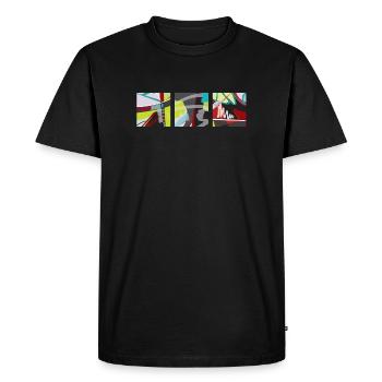 Trilogy of colours, lines and surfaces! - Men's Premium Organic T-Shirt - black - Front - Nico (187cm)