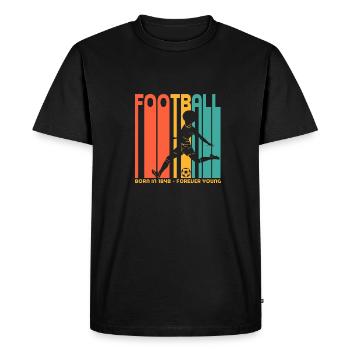 Football. Né en 1848. Pour fans de foot - T-shirt Premium bio Homme - noir - Devant - Nico (187cm)