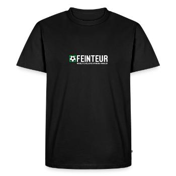 Feinteur. For the kings of feint in football - Men's Premium Organic T-Shirt - black - Front - Nico (187cm)