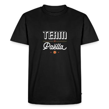 Team Paella - For Paella Fans - Men's Premium Organic T-Shirt - black - Front - Nico (187cm)