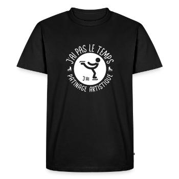I Don't Have Time - Figure Skating - Men's Premium Organic T-Shirt - black - Front - Nico (187cm)