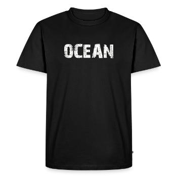 Ocean - Men's Premium Organic T-Shirt - black - Front - Nico (187cm)