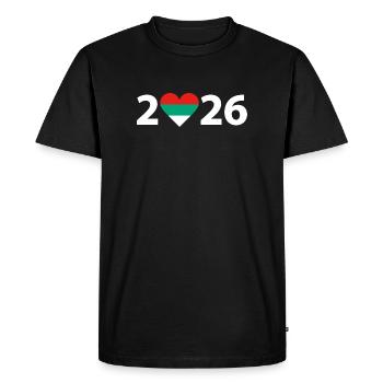 J’aime la Bulgarie 2026, vacances en Bulgarie 2026 - T-shirt Premium bio Homme - noir - Devant - Nico (187cm)