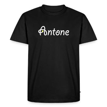 Antone - T-shirt Premium bio Homme - noir - Devant - Nico (187cm)