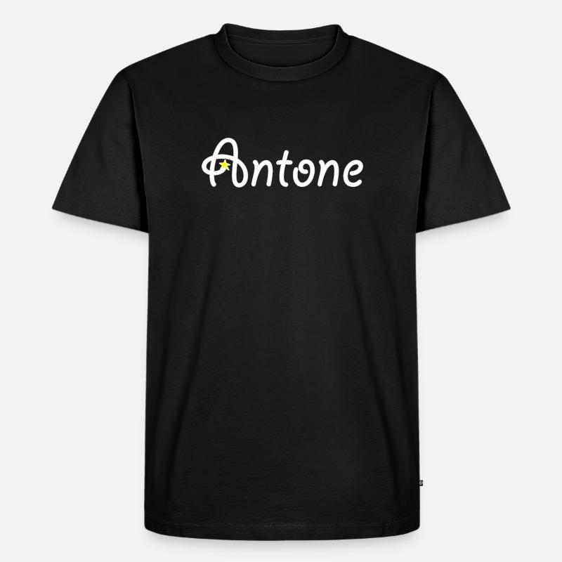 Antone - Männer Premium Bio T-Shirt - Schwarz