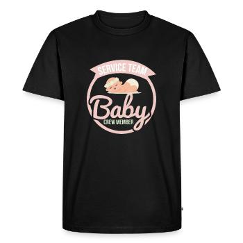 Bébé enfant naissance cadeau père mère tante - T-shirt Premium bio Homme - noir - Devant - Nico (187cm)