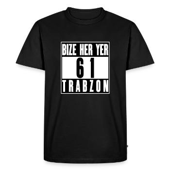 Bize her yer Trabzon - Men's Premium Organic T-Shirt - black - Front - Nico (187cm)