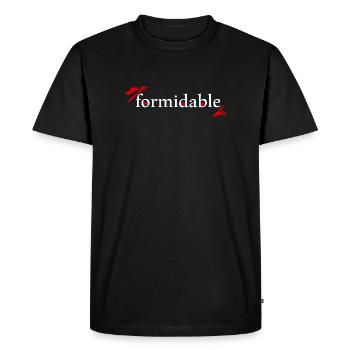 impressively formidable, the statement for YOU! - Men's Premium Organic T-Shirt - black - Front - Nico (187cm)