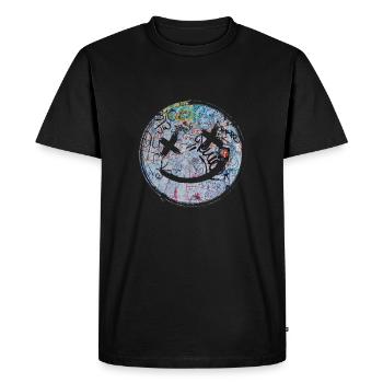Graffiti style Splash hip hop couleurs peintre couleur - T-shirt Premium bio Homme - noir - Devant - Nico (187cm)