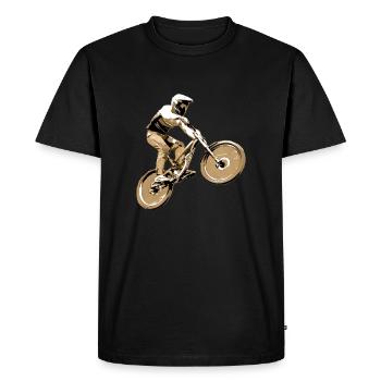 vtt descente - T-shirt Premium bio Homme - noir - Devant - Nico (187cm)