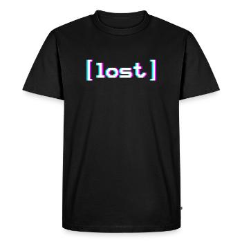 Vaporwave perdue - T-shirt Premium bio Homme - noir - Devant - Nico (187cm)
