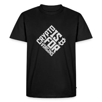 crypto is for virgins - Men's Premium Organic T-Shirt - black - Front - Nico (187cm)