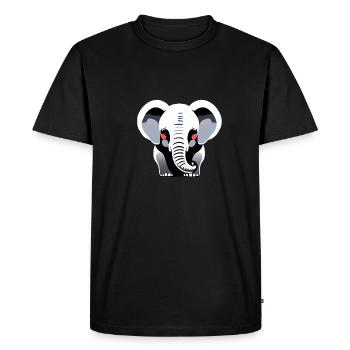 Petit éléphant Dessin animé Aventure mignonne 10 - T-shirt Premium bio Homme - noir - Devant - Nico (187cm)
