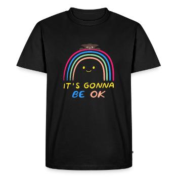 It’s Going To Be O.K, ‘It’s Gonna Be OK’ - Men's Premium Organic T-Shirt - black - Front - Nico (187cm)