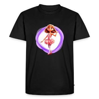 Ballet fille violette - T-shirt Premium bio Homme - noir - Devant - Nico (187cm)