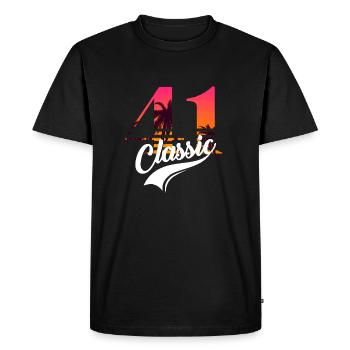 Vintage 1941-41e anniversaire - T-shirt Premium bio Homme - noir - Devant - Nico (187cm)