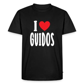 name t-shirt I love Guido t-shirt gift idea - Men's Premium Organic T-Shirt - black - Front - Nico (187cm)