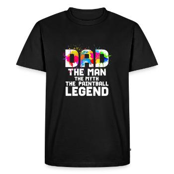 Dad The Man The Myth The Paintball Legend Paintbal - Men's Premium Organic T-Shirt - black - Front - Nico (187cm)