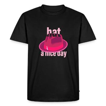 Hat a Nice Day - Men's Premium Organic T-Shirt - black - Front - Nico (187cm)