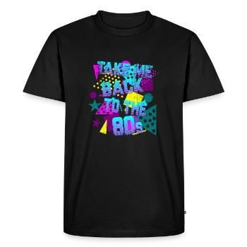 Ramenez-moi dans les années 80 - T-shirt Premium bio Homme - noir - Devant - Nico (187cm)