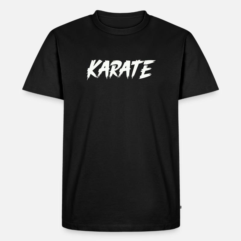 Karate - Männer Premium Bio T-Shirt - Schwarz