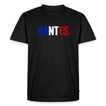 Nantes, France - T-shirt Premium bio Homme - noir - Devant - Nico (187cm)