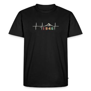 Citation Vintage 80 Ans Octogénaire Fête 1946 - T-shirt Premium bio Homme - noir - Devant - Nico (187cm)