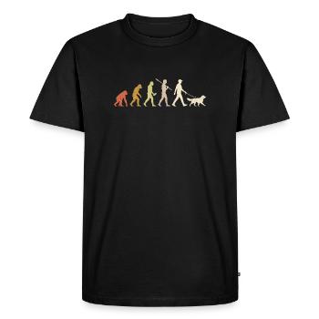 Golden Retriever Evolution Drôle cadeau pour un propriétaire de chien - T-shirt Premium bio Homme - noir - Devant - Nico (187cm)