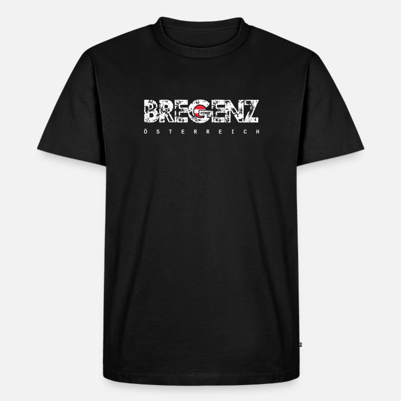 Bregenz - Männer Premium Bio T-Shirt - Schwarz