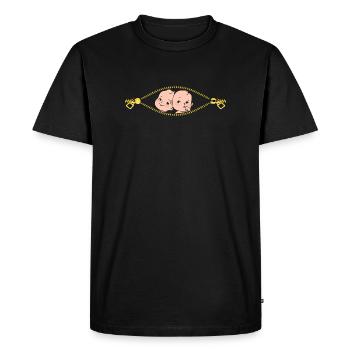 Annonce de la grossesse maman des jumeaux maman maman - T-shirt Premium bio Homme - noir - Devant - Nico (187cm)