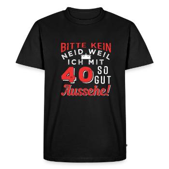 40ème anniversaire - T-shirt Premium bio Homme - noir - Devant - Nico (187cm)