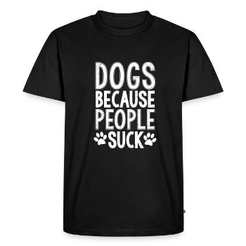 Chiens Chiens Chiens - T-shirt Premium bio Homme - noir - Devant - Nico (187cm)