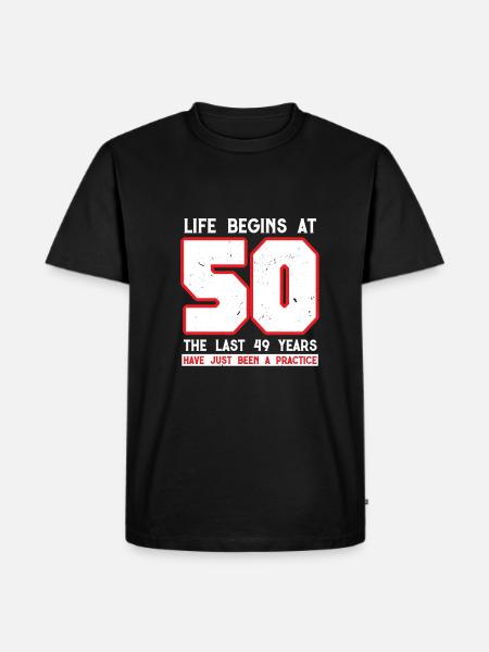 50th birthday - Men's Premium Organic T-Shirt - black