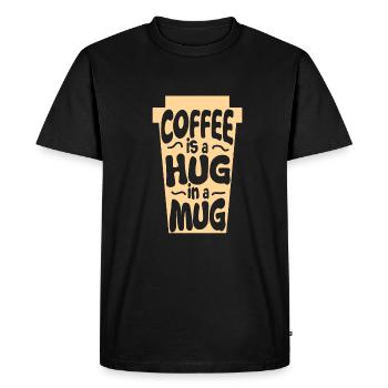 Coffee - Men's Premium Organic T-Shirt - black - Front - Nico (187cm)