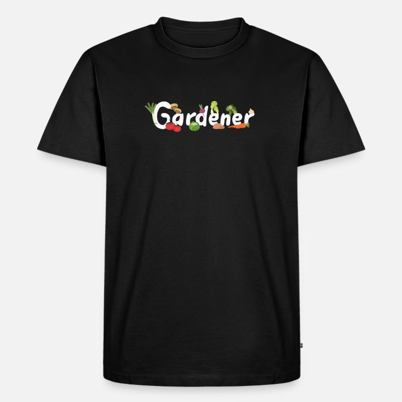 Gärtner Gärtnerin Garten - Männer Premium Bio T-Shirt - Schwarz