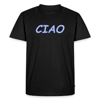 CIAO - Men's Premium Organic T-Shirt - black - Front - Nico (187cm)
