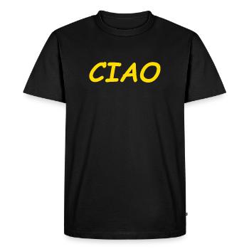 CIAO - Men's Premium Organic T-Shirt - black - Front - Nico (187cm)