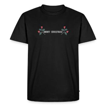 Joyeux Noël - T-shirt Premium bio Homme - noir - Devant - Nico (187cm)