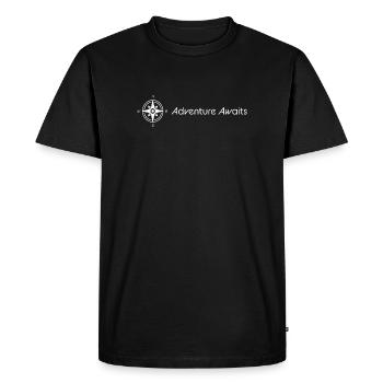 Adventure Compass Design - Men's Premium Organic T-Shirt - black - Front - Nico (187cm)